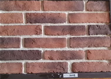 Multiple Colors Thin Faux Brick Veneer , Exterior Brick Tiles With Kiln Transformation Surface