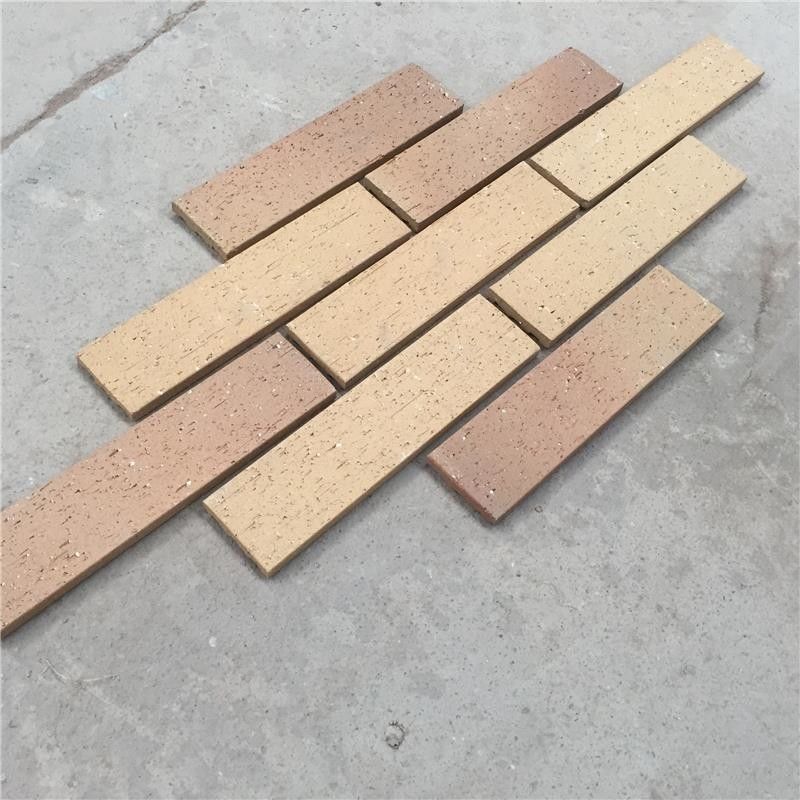 Exterior Wall Decoration Clay Split Face Brick HM364137 With Rough Face