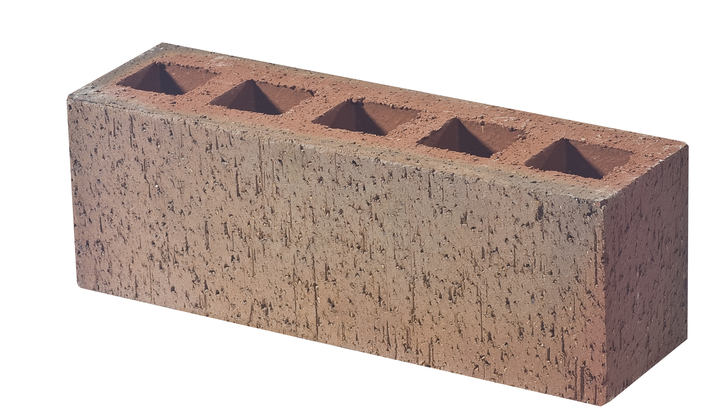 Red Five Holes Clay Brick / Hollow Clay Blocks For Building Wall Construction