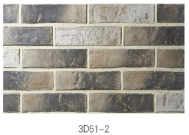 3D51-2 Clay Thin Veneer Brick Low Water Absorption For Interior /Outdoor Brick Veneer