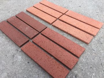 Home Exterior Split Face Brick With Clay Raw Material Wire Cut Brick Surface