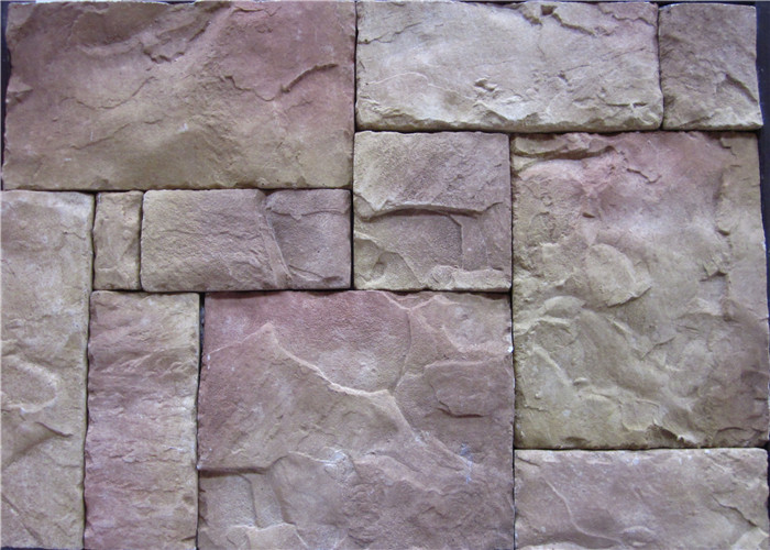 Multidimensional Rectangular Stone Multiple Color Rectangle Artificial Wall Stone With Light Texture