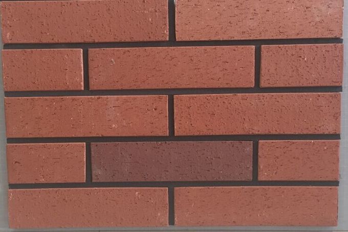 Red Decorative Brick Veneer , Eco Friendly Exterior Wall Brick Tiles
